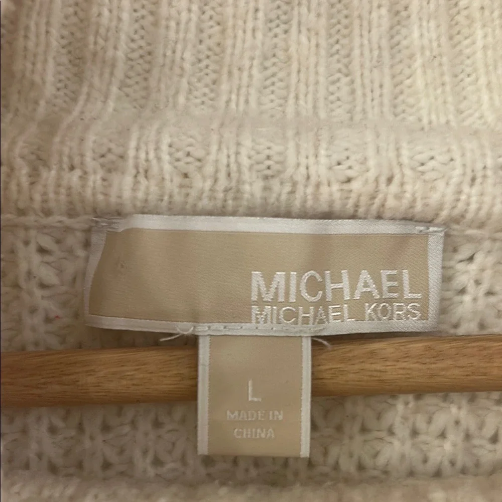 Michael Kors Cream Cowl Neck Sweater‎